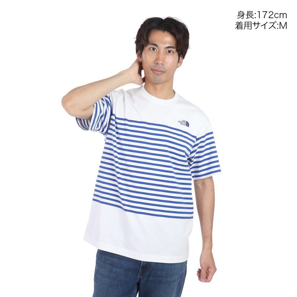 半袖Tシャツ ショートスリーブ パネルボーダーTシャツ NT32406 W 2