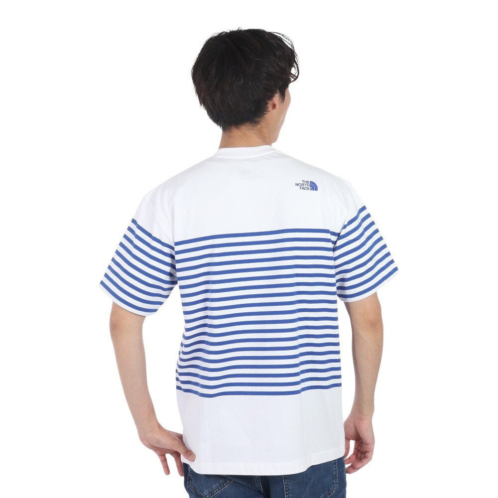 半袖Tシャツ ショートスリーブ パネルボーダーTシャツ NT32406 W 4