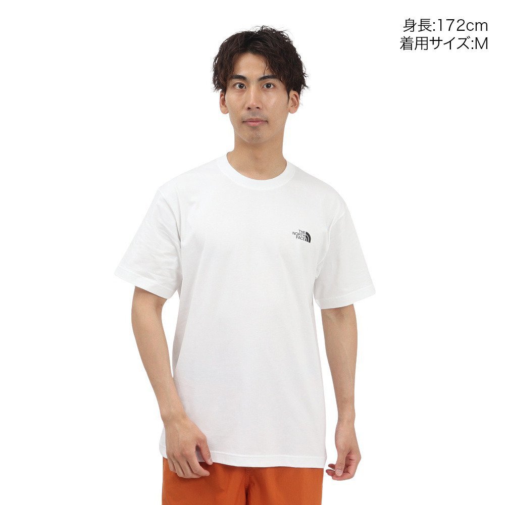 ザ・ノース・フェイス（THE NORTH FACE）（メンズ、レディース）半袖Tシャツ ショートスリーブフラッシュドライピクセルプラントコットンティー NT32549 W