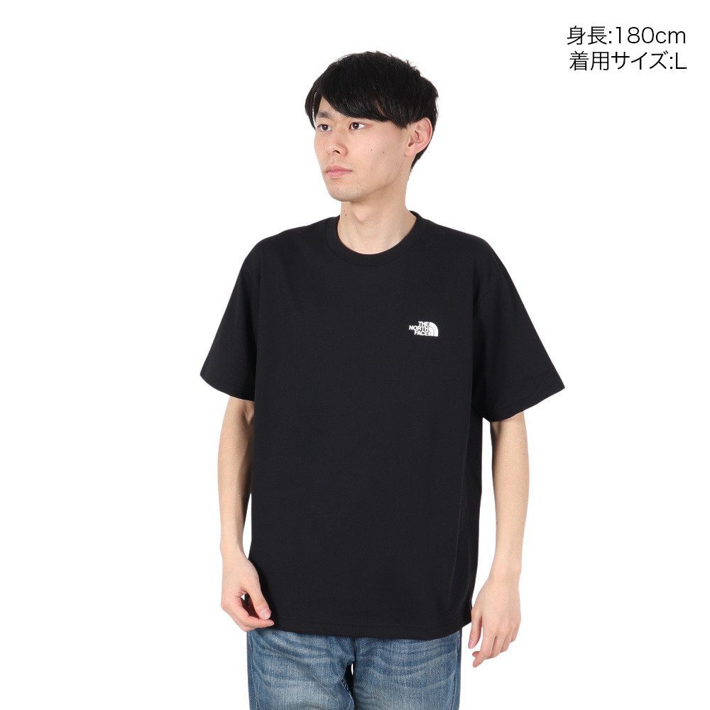 ザ・ノース・フェイス（THE NORTH FACE）（メンズ）半袖 バックスクエアロゴTシャツ NT32447 K2 速乾