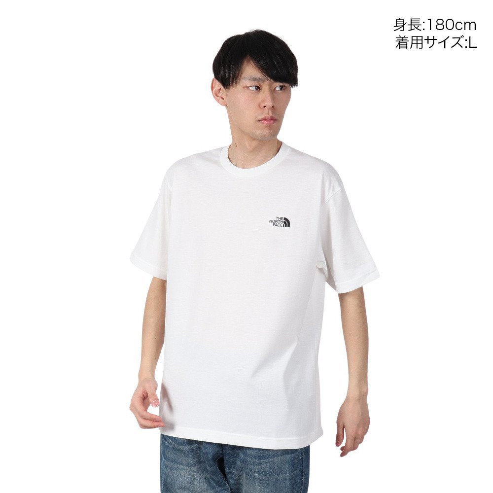 ザ・ノース・フェイス（THE NORTH FACE）（メンズ）半袖 バックスクエアロゴTシャツ NT32447 W2