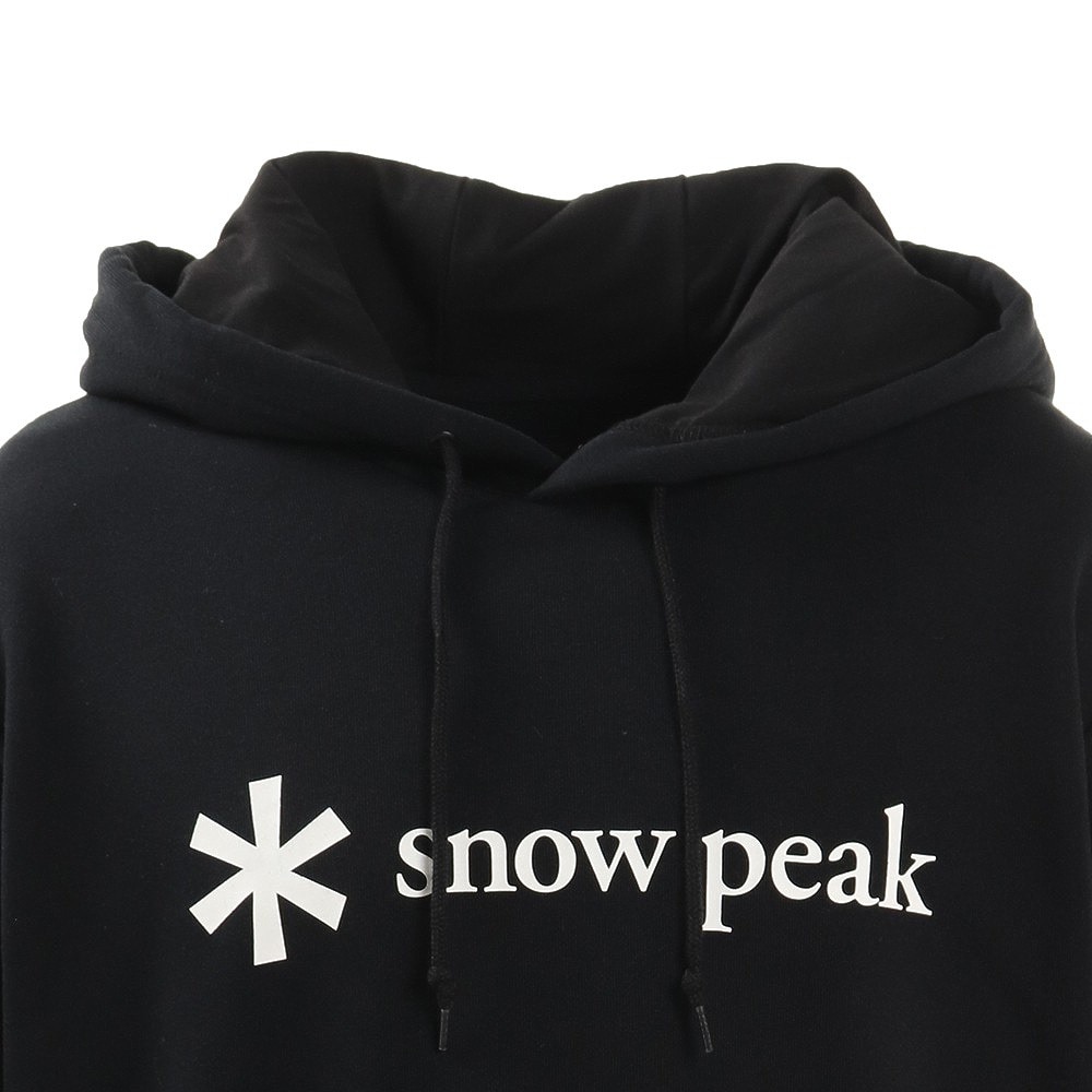 スノーピーク（snow peak）（メンズ）Printed Logo Sweat Hoodie プリンテッド ロゴ スウェット フーディ トレーナー ロゴパーカー ブラック SPS-SW-21SU001BK