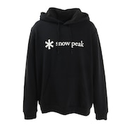 スノーピーク（snow peak）（メンズ）Printed Logo Sweat Hoodie プリンテッド ロゴ スウェット フーディ トレーナー ロゴパーカー ブラック SPS-SW-21SU001BK