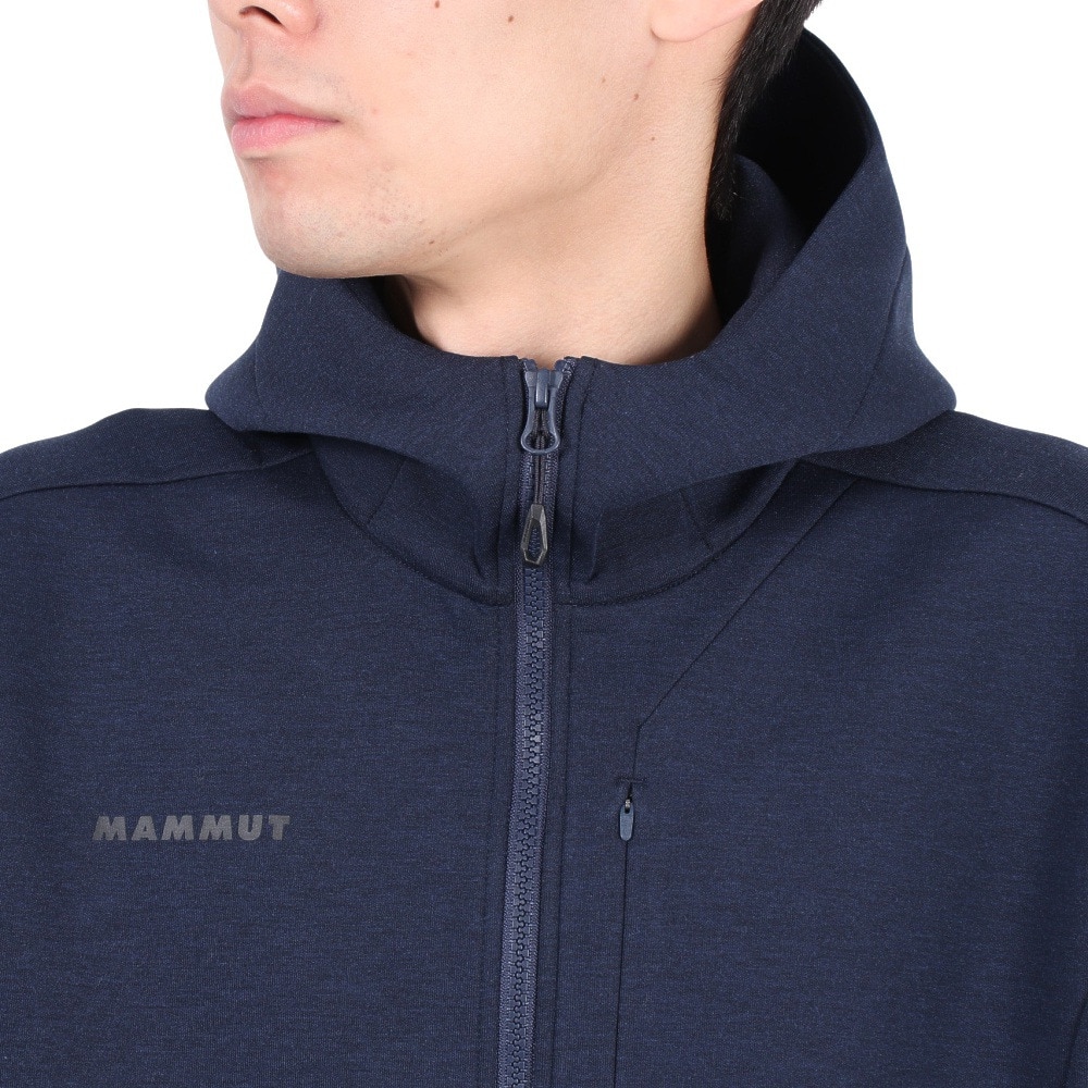 マムート（MAMMUT）（メンズ）EUROサイズ パーカー スウェット Dyno 2.0 ML フーデッドジャケット AF 1014-04980-5784 ネイビー 2WAYファスナー