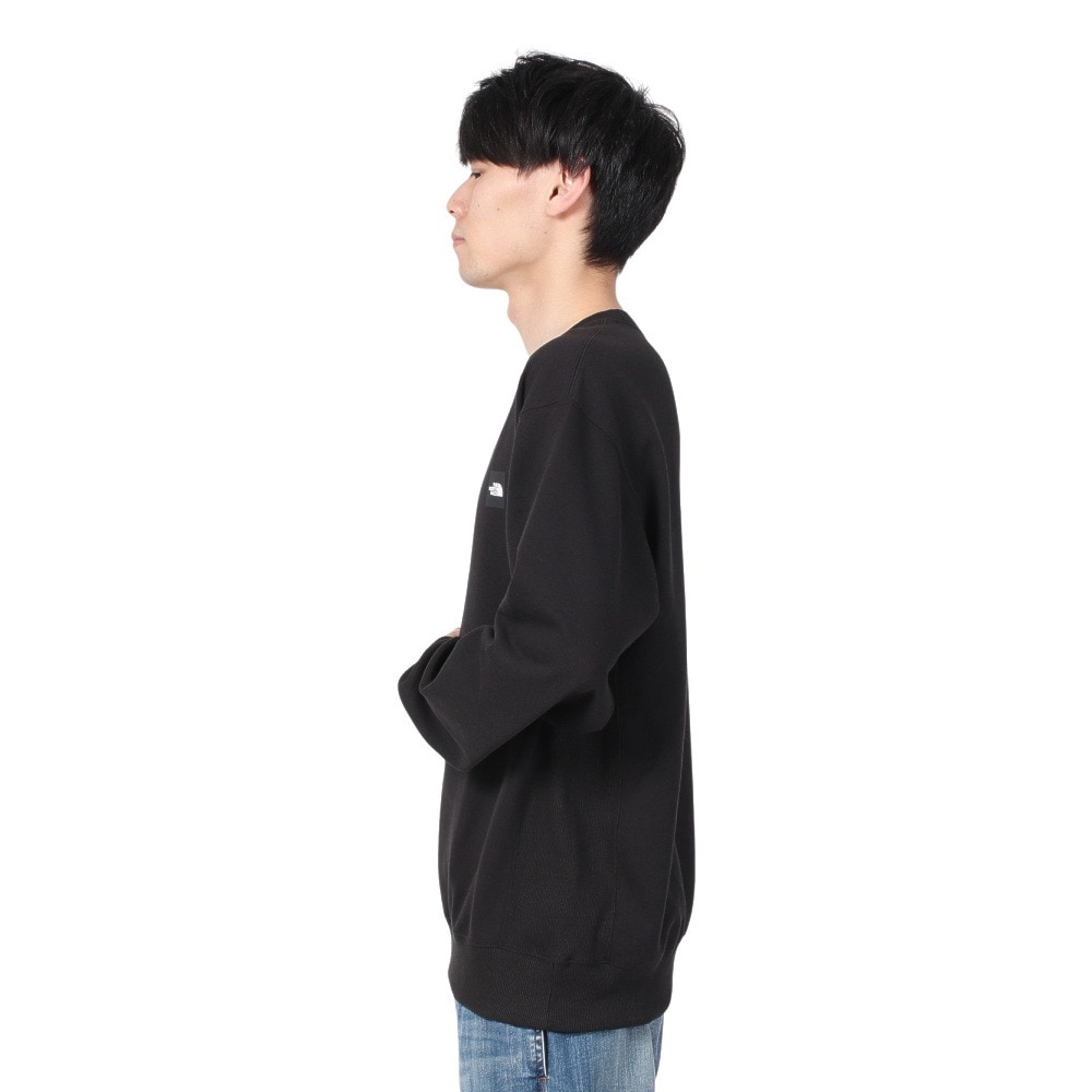 ザ・ノース・フェイス（THE NORTH FACE）（メンズ、レディース）トレーナー スウェット ヘザーロゴクルー NT12334 K ブラック 