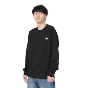 (メンズ、レディース)トレーナー スウェット ヘザーロゴクルー NT12334 K ブラック