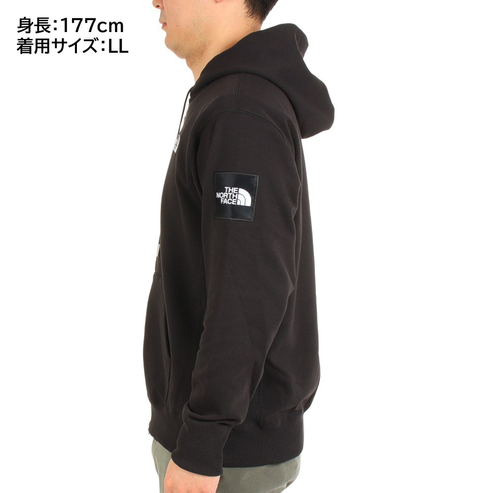 ノースフェイス（THE NORTH FACE）（メンズ）トレーナー スウェット スクエアロゴフルジップ NT12335 K ブラック