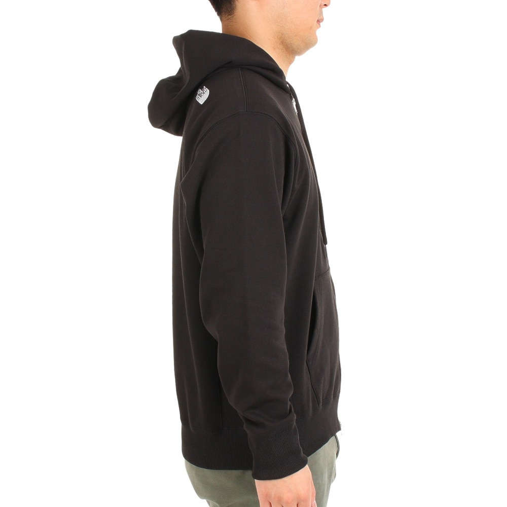 ザ・ノース・フェイス（THE NORTH FACE）（メンズ、レディース）トレーナー スウェット パーカー スクエアロゴフルジップ NT12335 K ブラック