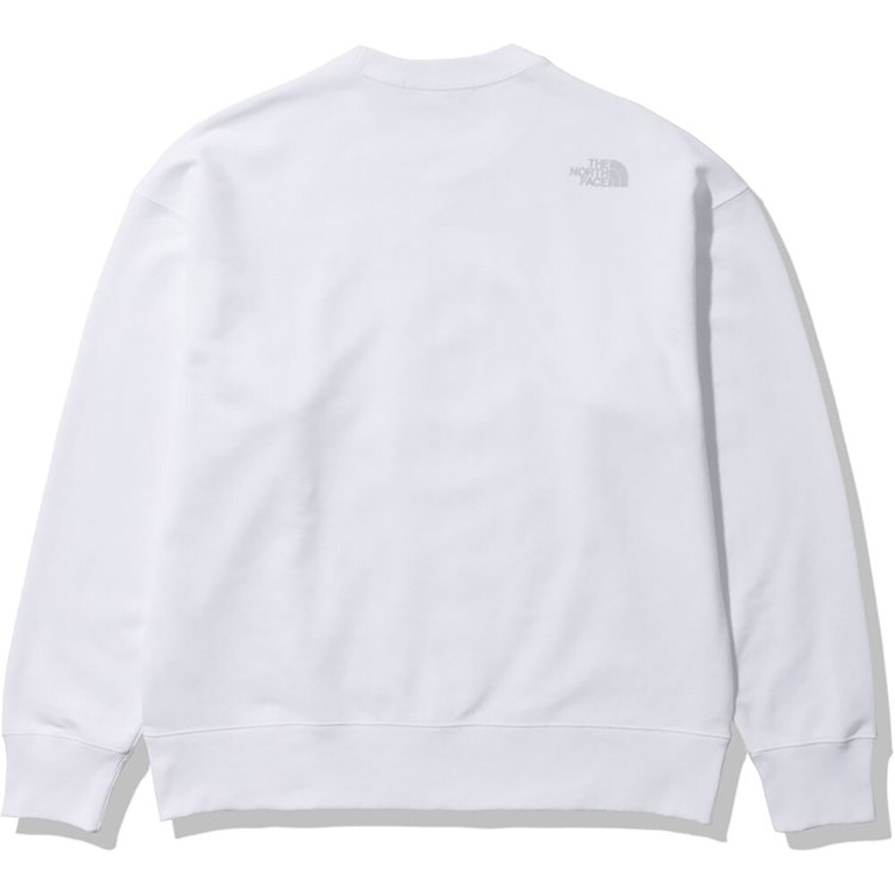ノースフェイス（THE NORTH FACE）（メンズ、レディース）トレーナー スウェット ロングスリーブフラワーロゴクルー NT12337 W  ホワイト 無地 クルーネック 速乾 ストレッチ