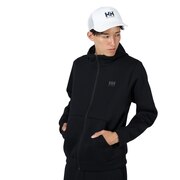 ヘリーハンセン（HELLY HANSEN）（メンズ、レディース）トレーナー スウェット HHロゴシックスウェットパーカ HE32279 K ブラック フルジップパーカ 無地 軽量