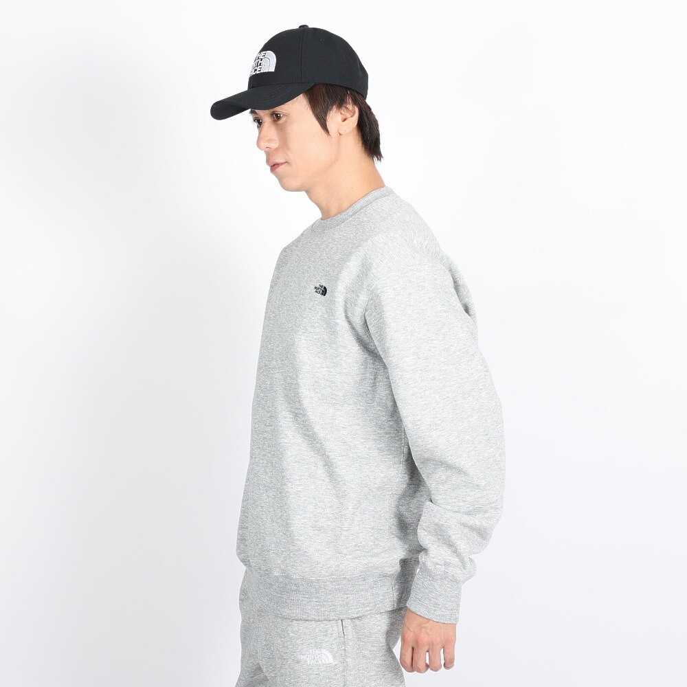 ノースフェイス（THE NORTH FACE）（メンズ）トレーナー スウェット スモールロゴ ヘザー スウェットクルー NT62337 Z グレー