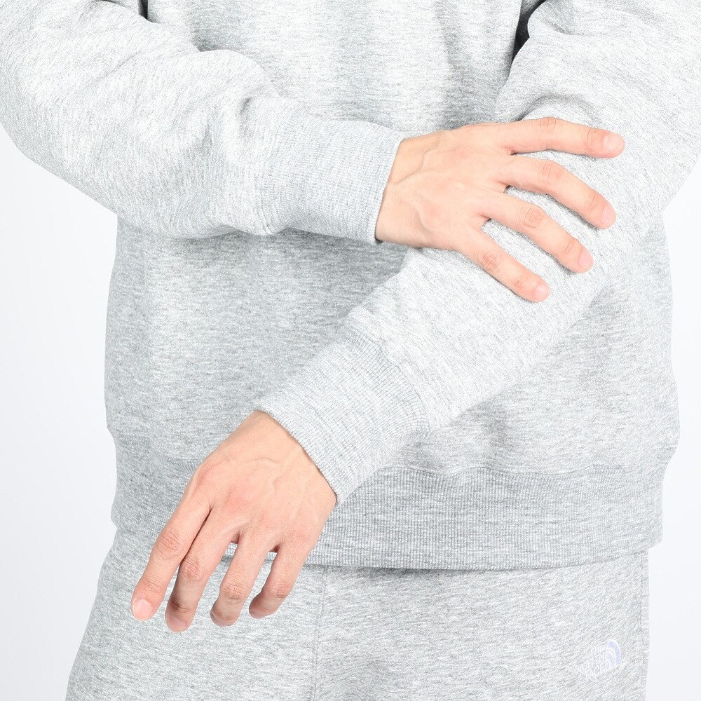 ノースフェイス（THE NORTH FACE）（メンズ）トレーナー スウェット スモールロゴ ヘザー スウェットクルー NT62337 Z グレー