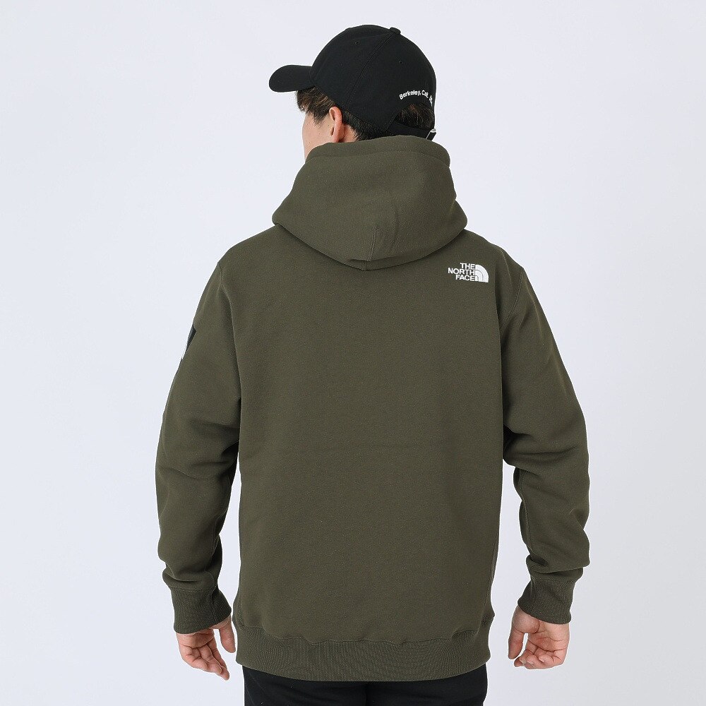 ノースフェイス（THE NORTH FACE）（メンズ、レディース）パーカー スウェット スクエアロゴフーディ NT62338 NT カーキ