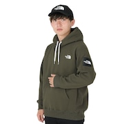 ノースフェイス(THE NORTH FACE)(メンズ、レディース)パーカー スウェット スクエアロゴフーディ NT62338 NT カーキ