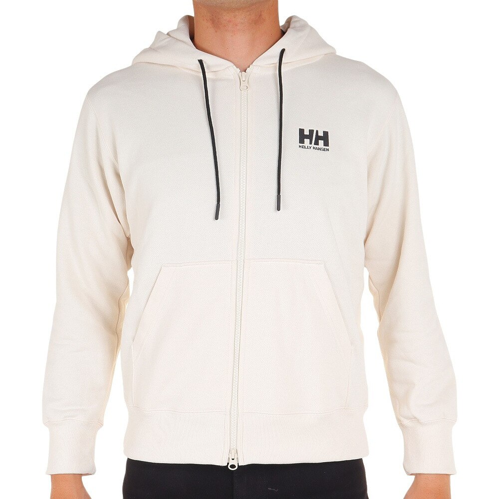 ヘリーハンセン（HELLY HANSEN）（メンズ）パーカー 長袖スウェット ロゴフルジップフーディー HH32376 IV アイボリー
