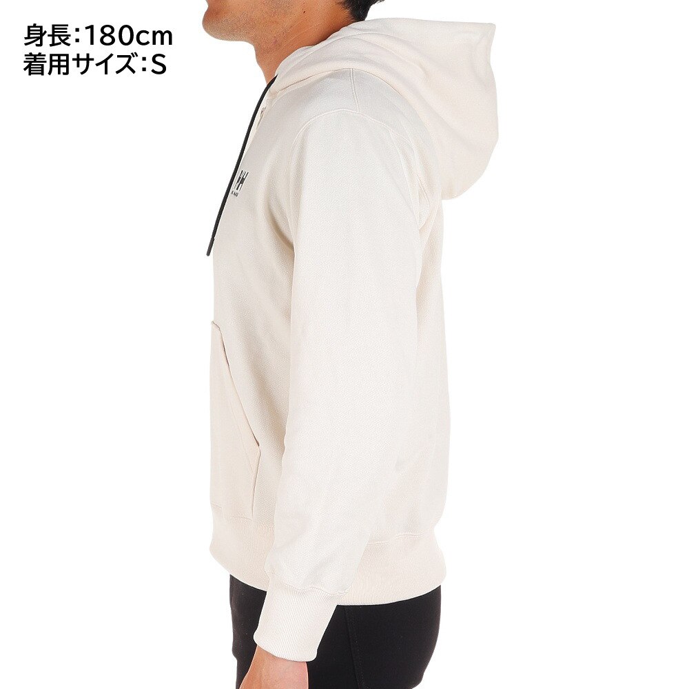 ヘリーハンセン（HELLY HANSEN）（メンズ）パーカー 長袖スウェット ロゴフルジップフーディー HH32376 IV アイボリー