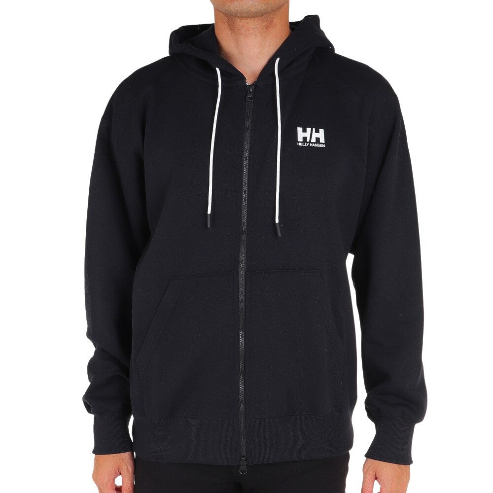 ヘリーハンセン（HELLY HANSEN）（メンズ）パーカー 長袖スウェット ロゴフルジップフーディー HH32376 K ブラック