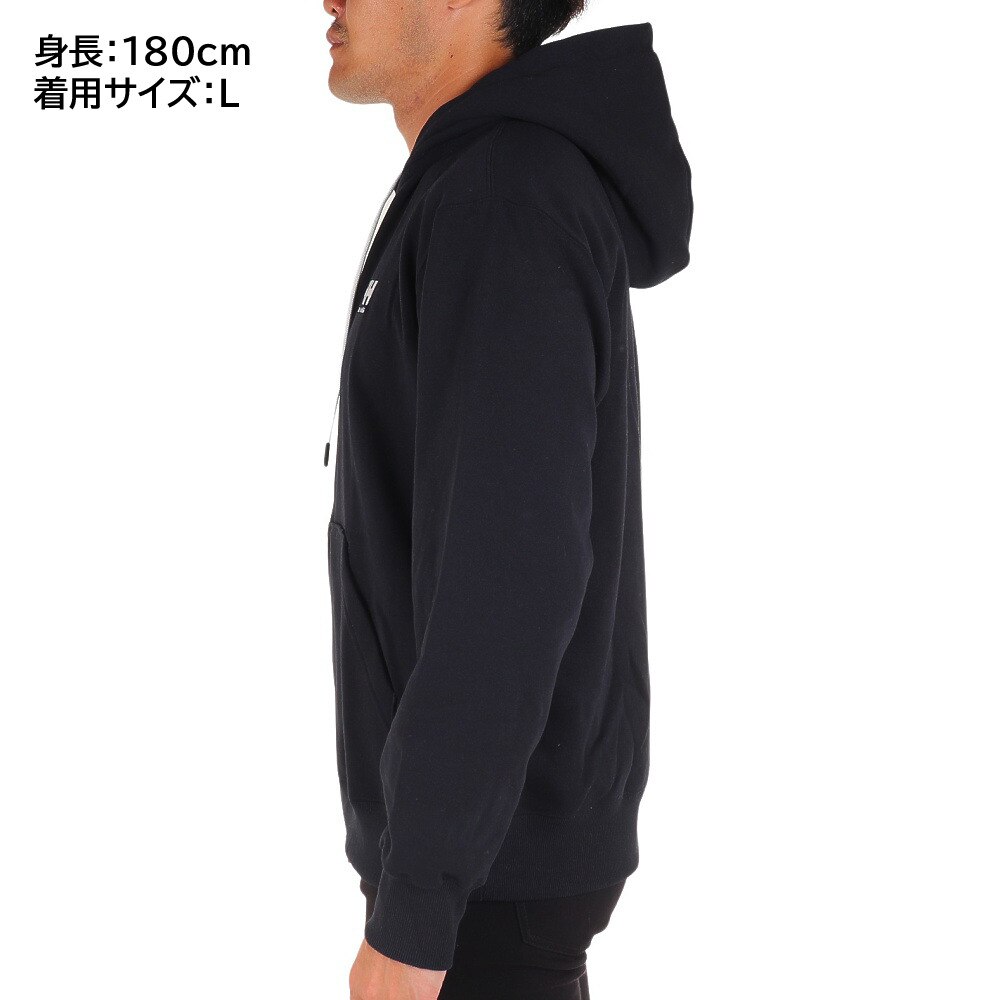 ヘリーハンセン（HELLY HANSEN）（メンズ）パーカー 長袖スウェット ロゴフルジップフーディー HH32376 K ブラック