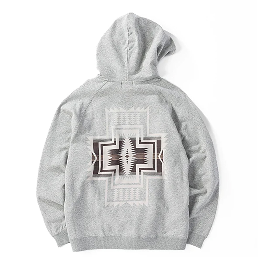 ペンドルトン（PENDLETON）（メンズ）パーカー スウェット ラグラン バックプリントスウェットフーディ 19807226 H.Grey グレー