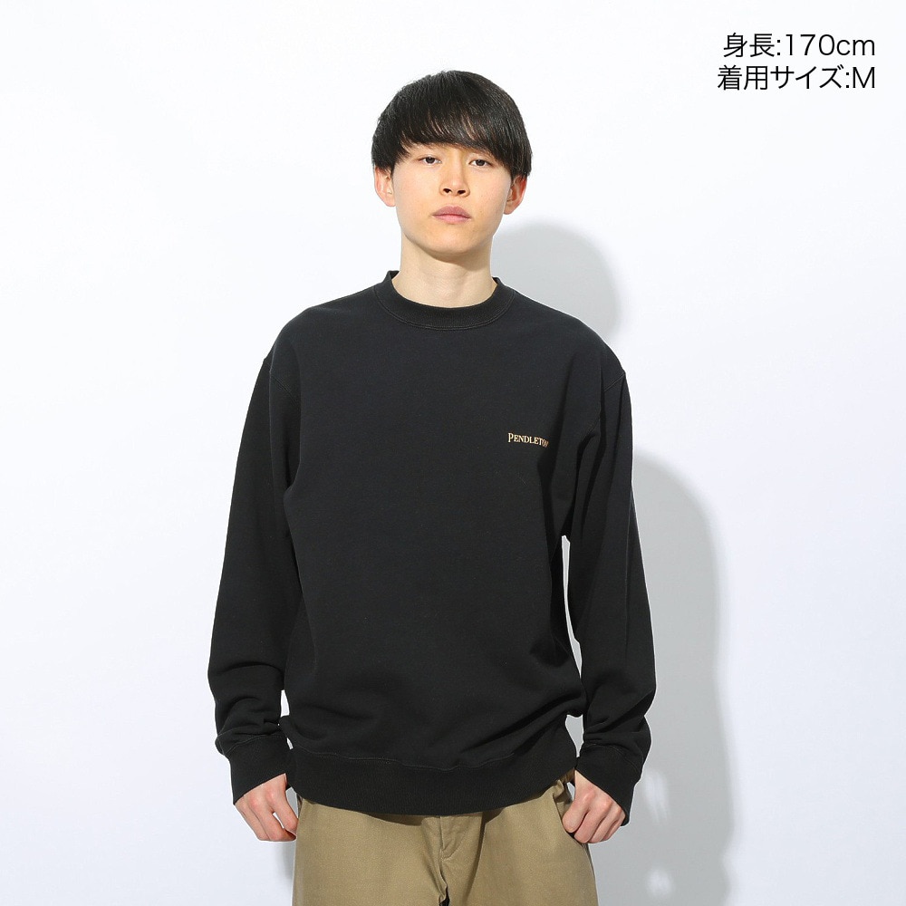ペンドルトン（PENDLETON）（メンズ）トレーナー スウェット ペンドルトン メンズ フレンチテリー バックプリントスウェット 19807034 BLK