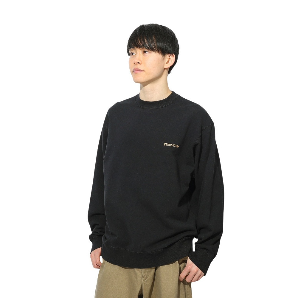 ペンドルトン（PENDLETON）（メンズ）トレーナー スウェット ペンドルトン メンズ フレンチテリー バックプリントスウェット 19807034 BLK