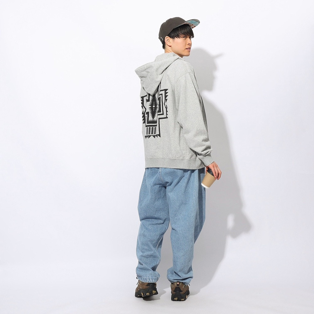 ペンドルトン（PENDLETON）（メンズ、レディース）フレンチテリー バックプリント 長袖ジップアップフーディー 19807036 HGR