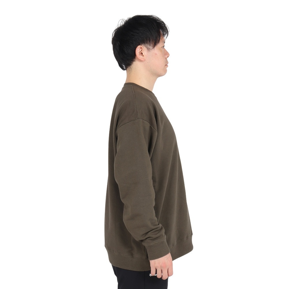 スノーピーク（snow peak）（メンズ）トレーナー スウェット SP Logo Sweat Pullover Darkolive SPE-SW-23AU002 DKOL