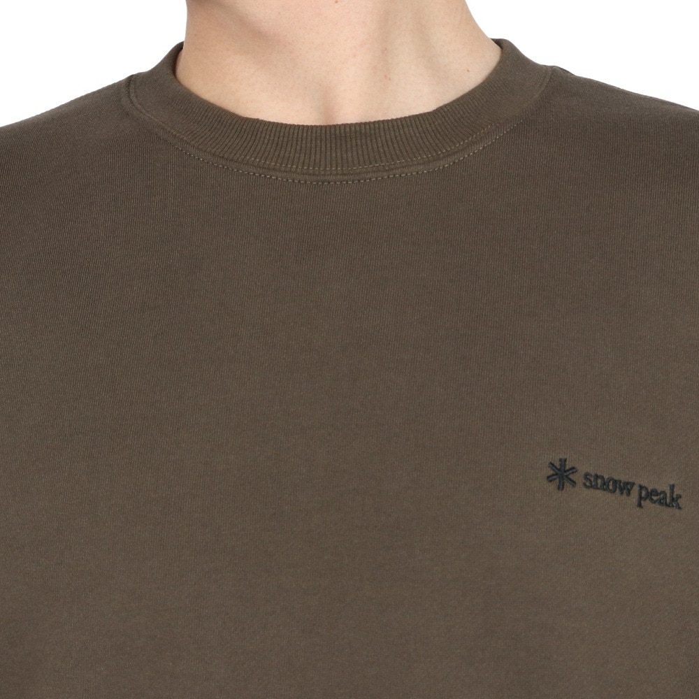 スノーピーク（snow peak）（メンズ）トレーナー スウェット SP Logo Sweat Pullover Darkolive SPE-SW-23AU002 DKOL