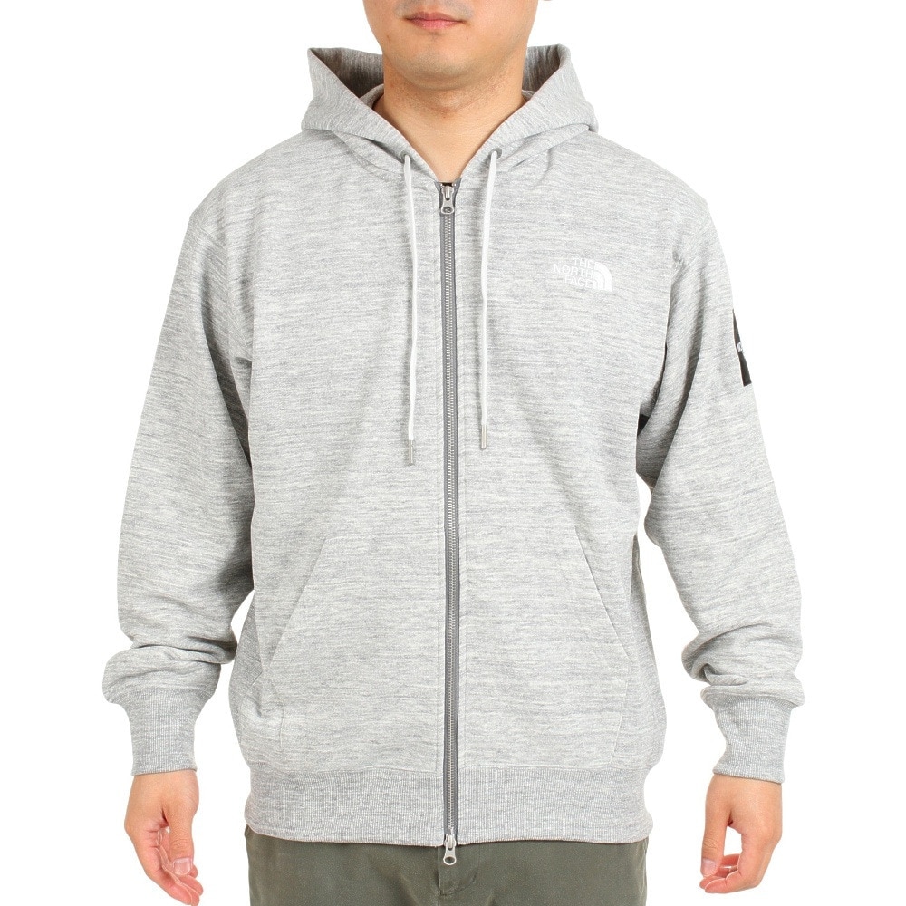 ザ・ノース・フェイス（THE NORTH FACE）（メンズ）トレーナー スウェット スクエアロゴフルジップ NT12335 Z グレー