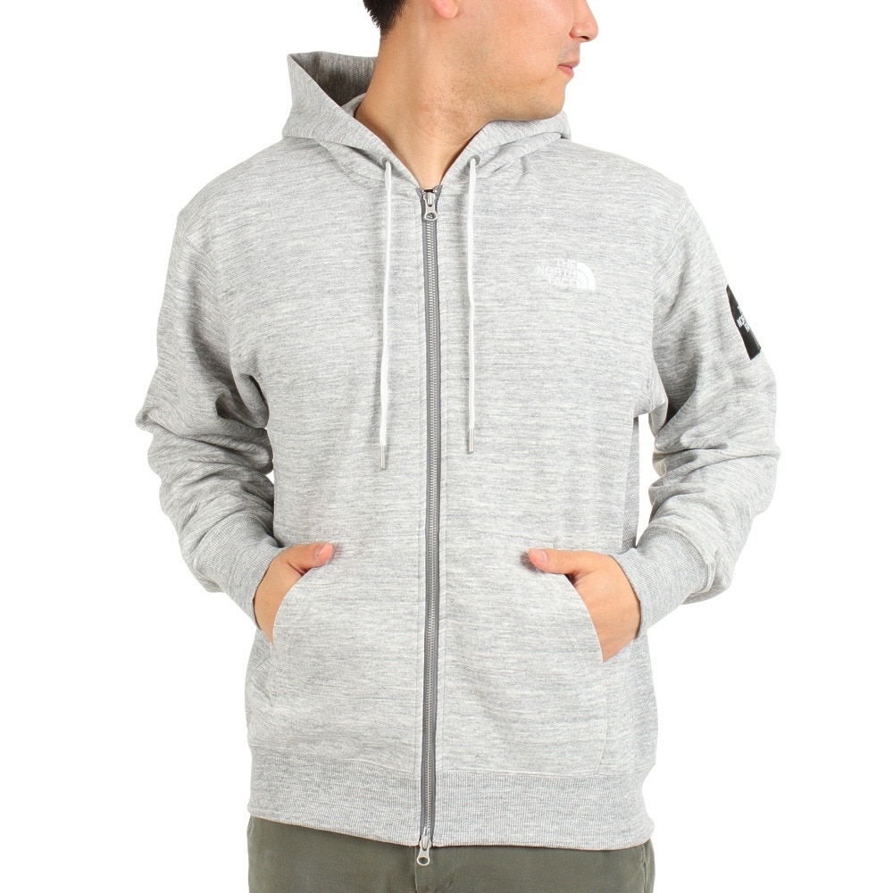 ザ・ノース・フェイス（THE NORTH FACE）（メンズ）トレーナー スウェット スクエアロゴフルジップ NT12335 Z グレー