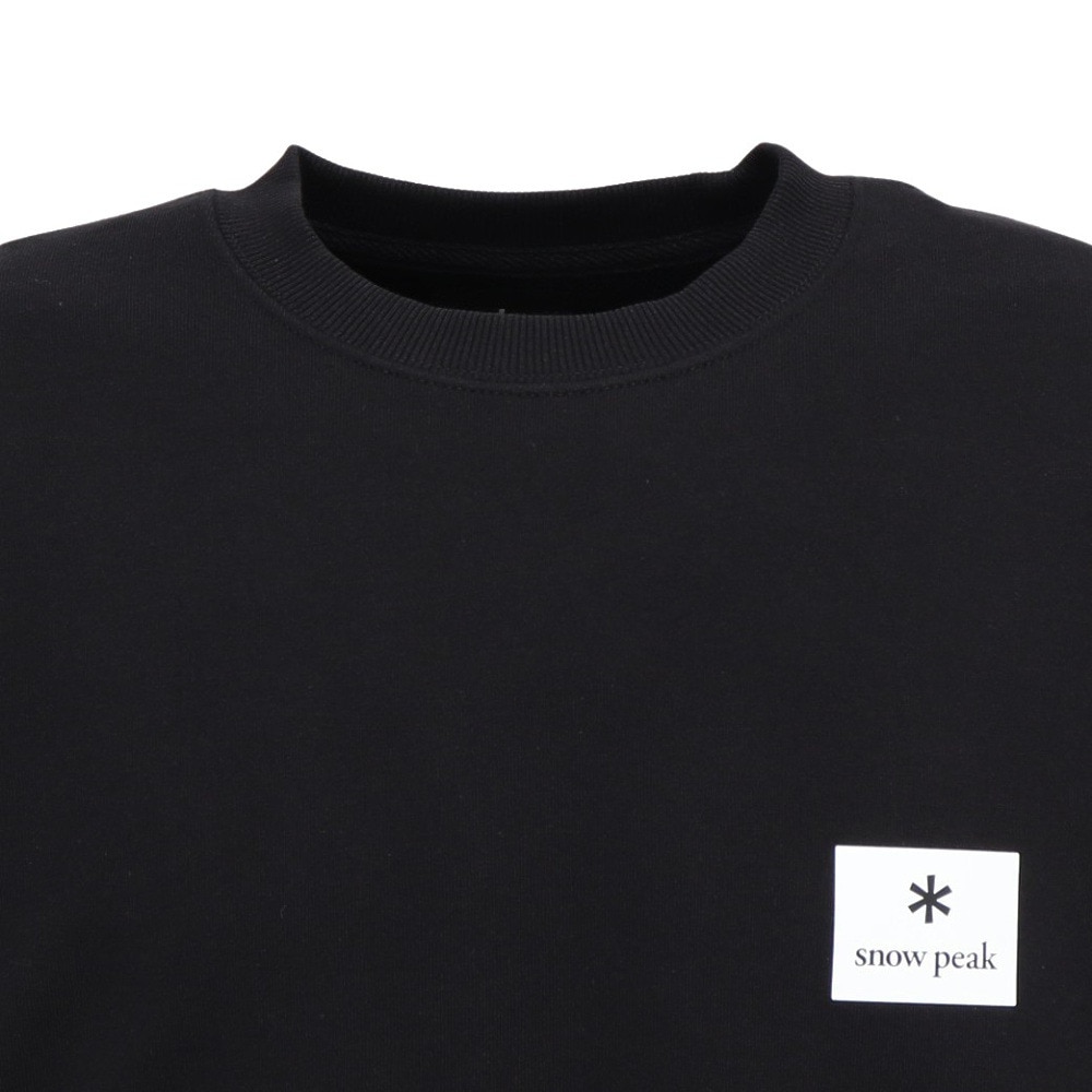 スノーピーク（snow peak）（メンズ）トレーナー Square Logo プルオーバー スウェット BK NSD-SW-25AU001 019