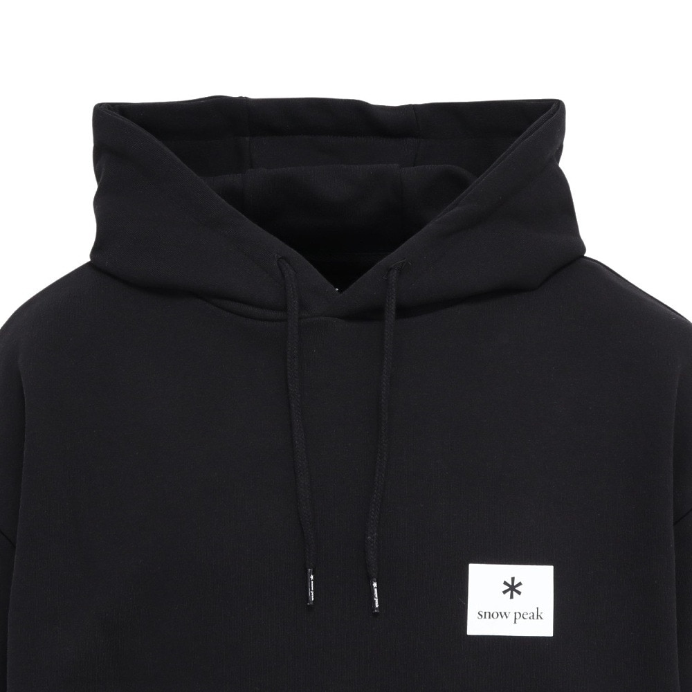 スノーピーク（snow peak）（メンズ）トレーナー スウェット スクエアロゴ フーディー BK NSD-SW-25AU002 019