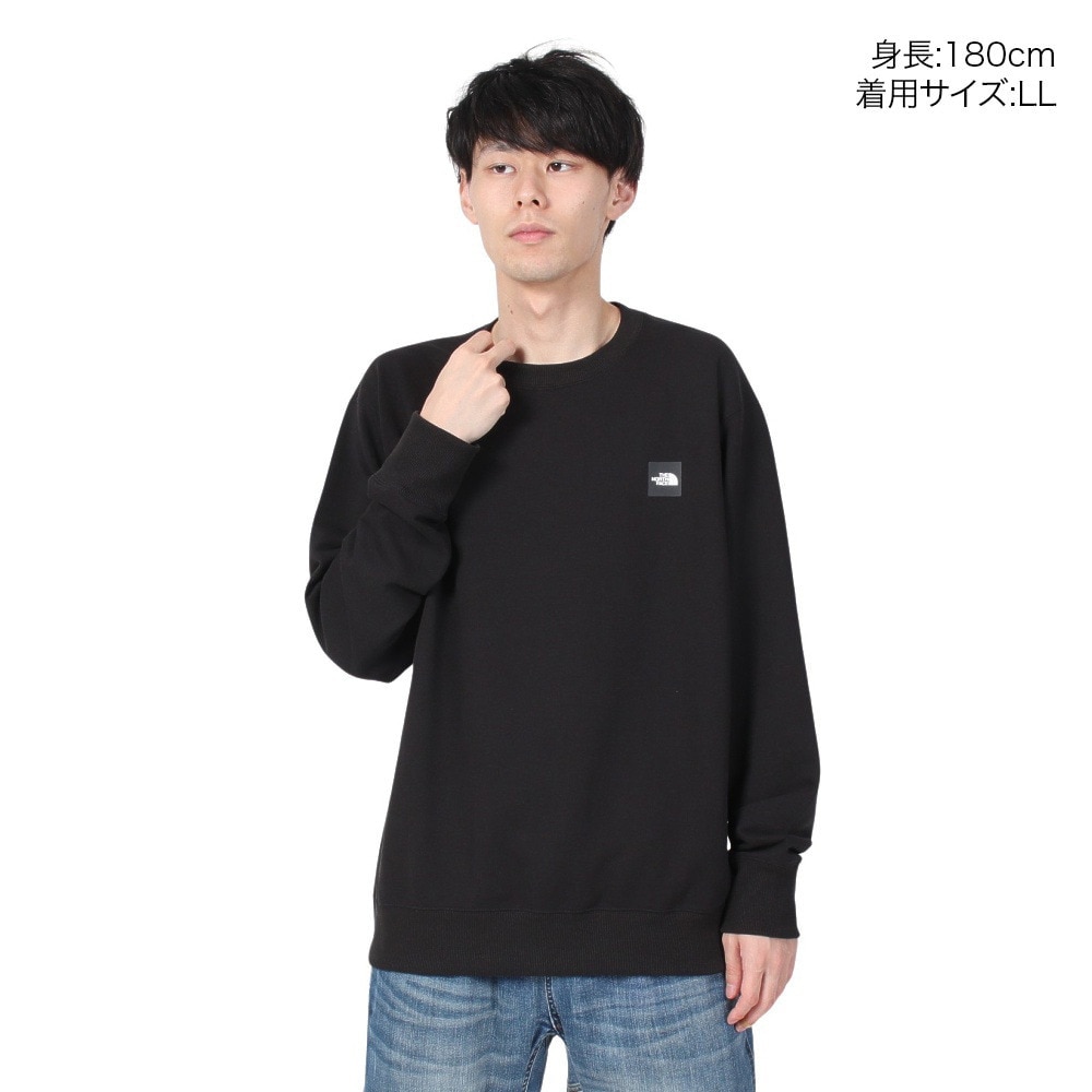 ザ・ノース・フェイス（THE NORTH FACE）（メンズ）トレーナー スウェット ヘザーロゴクルー NT12334 K ブラック 