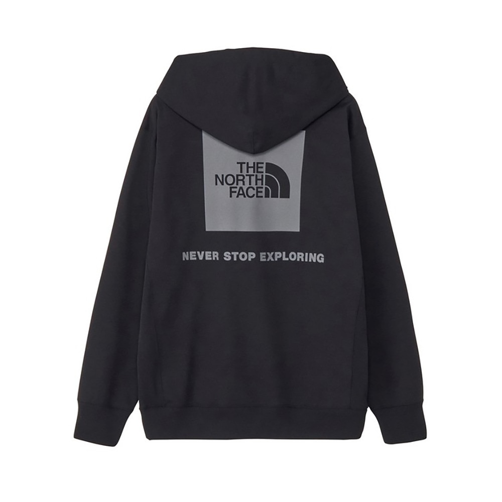 ザ・ノース・フェイス（THE NORTH FACE）（メンズ、レディース）トレーナー スウェット バックスクエアロゴフーディ NT62533 K