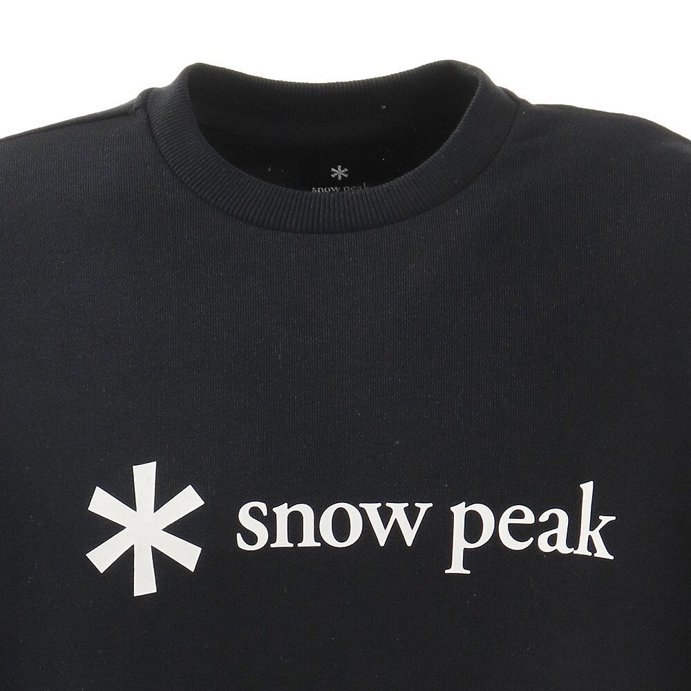 スノーピーク（snow peak）（メンズ）ロゴスウェットプルオーバー ブラック SPS-SW-21SU002BK トレーナー スウェット トップス 長袖 アウトドア カジュアル