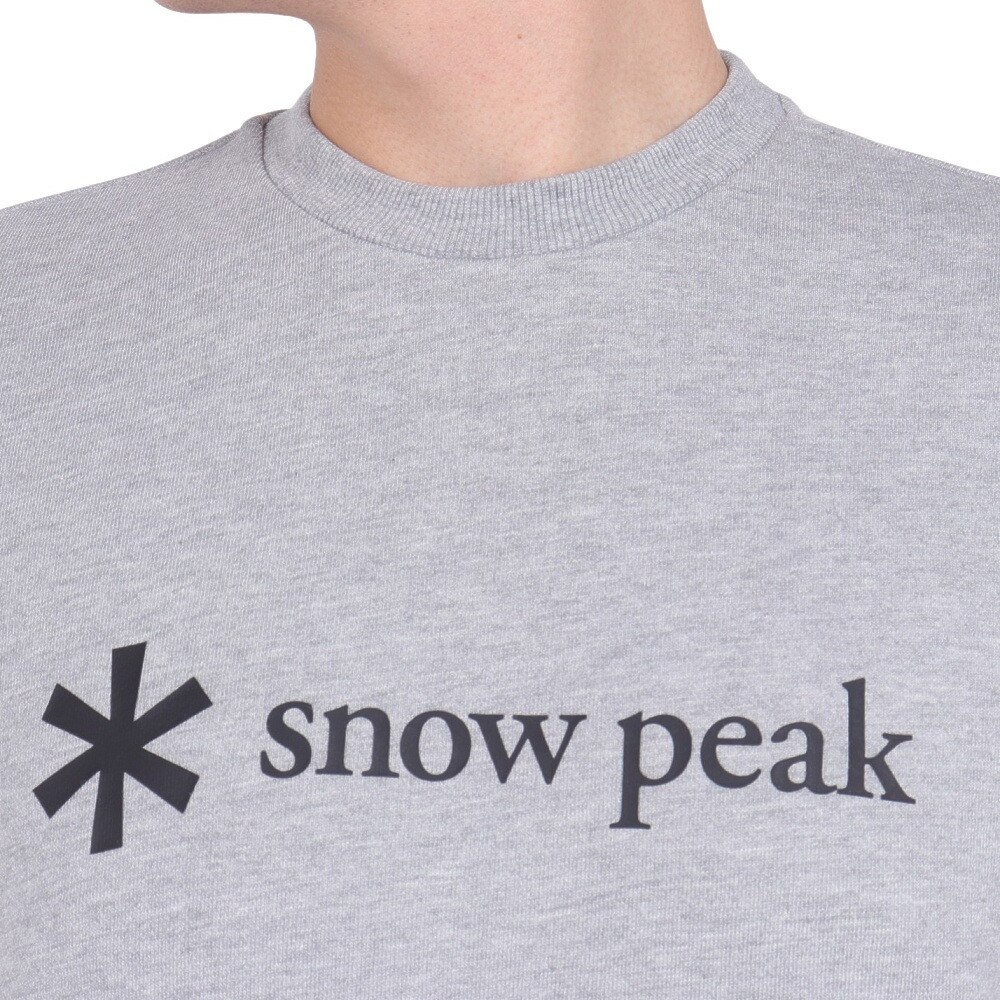 スノーピーク（snow peak）（メンズ）ロゴスウェットプルオーバー グレー SPS-SW-21SU002MG トレーナー スウェット トップス 長袖 アウトドア カジュアル
