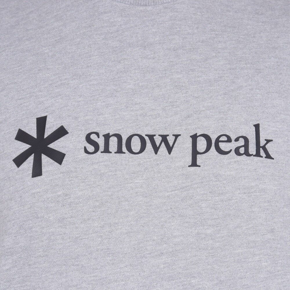 スノーピーク（snow peak）（メンズ）ロゴスウェットプルオーバー グレー SPS-SW-21SU002MG トレーナー スウェット トップス 長袖 アウトドア カジュアル