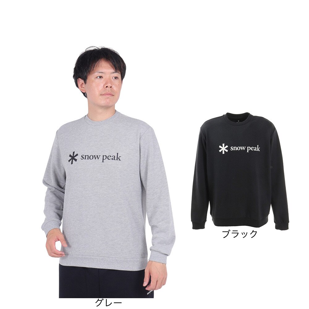 スノーピーク（snow peak）（メンズ）ロゴスウェットプルオーバー グレー SPS-SW-21SU002MG トレーナー スウェット トップス 長袖 アウトドア カジュアル
