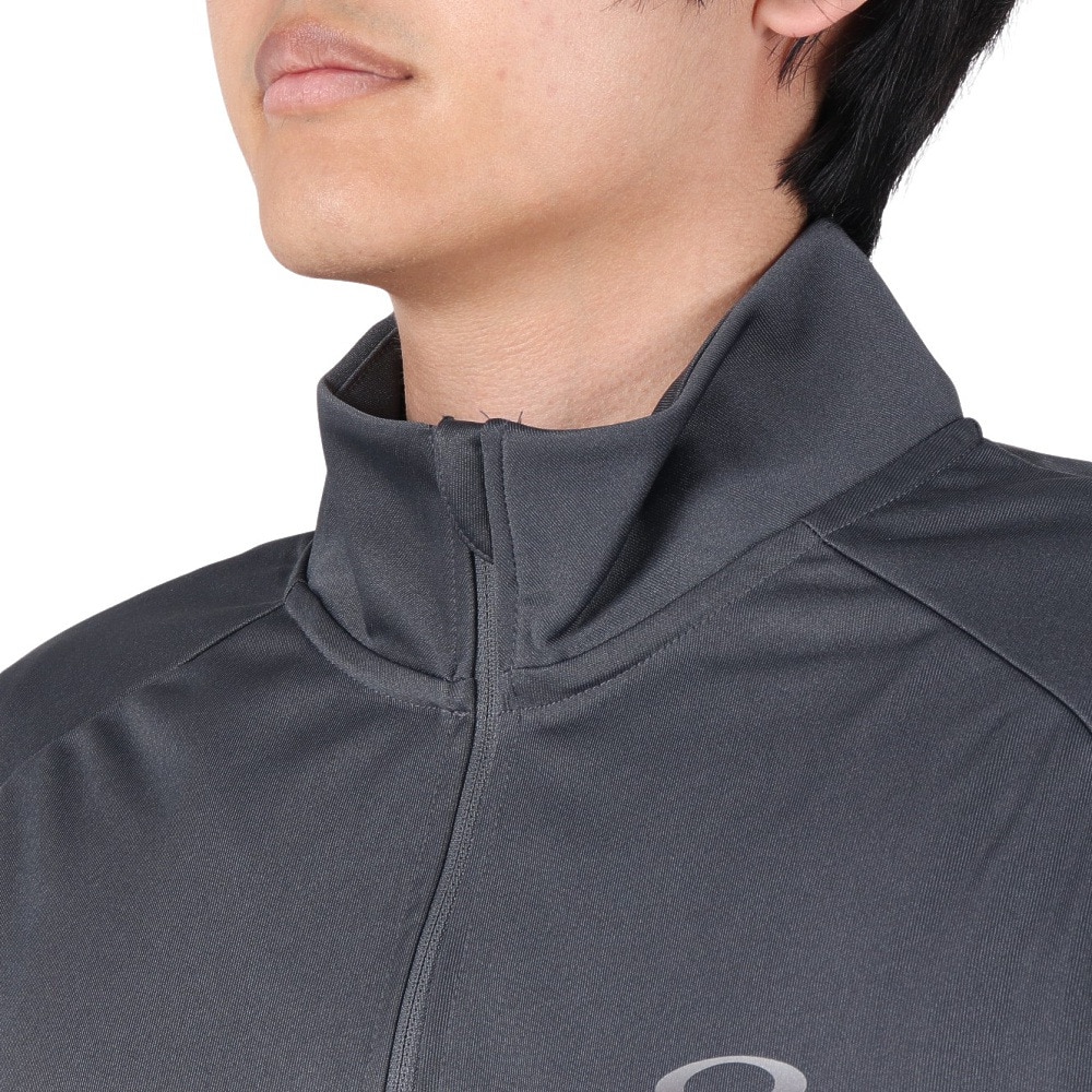 オークリー（OAKLEY）（メンズ）長袖 トップス ハーフジップ Foundational 1/4 zip FOA404792-25N グレー