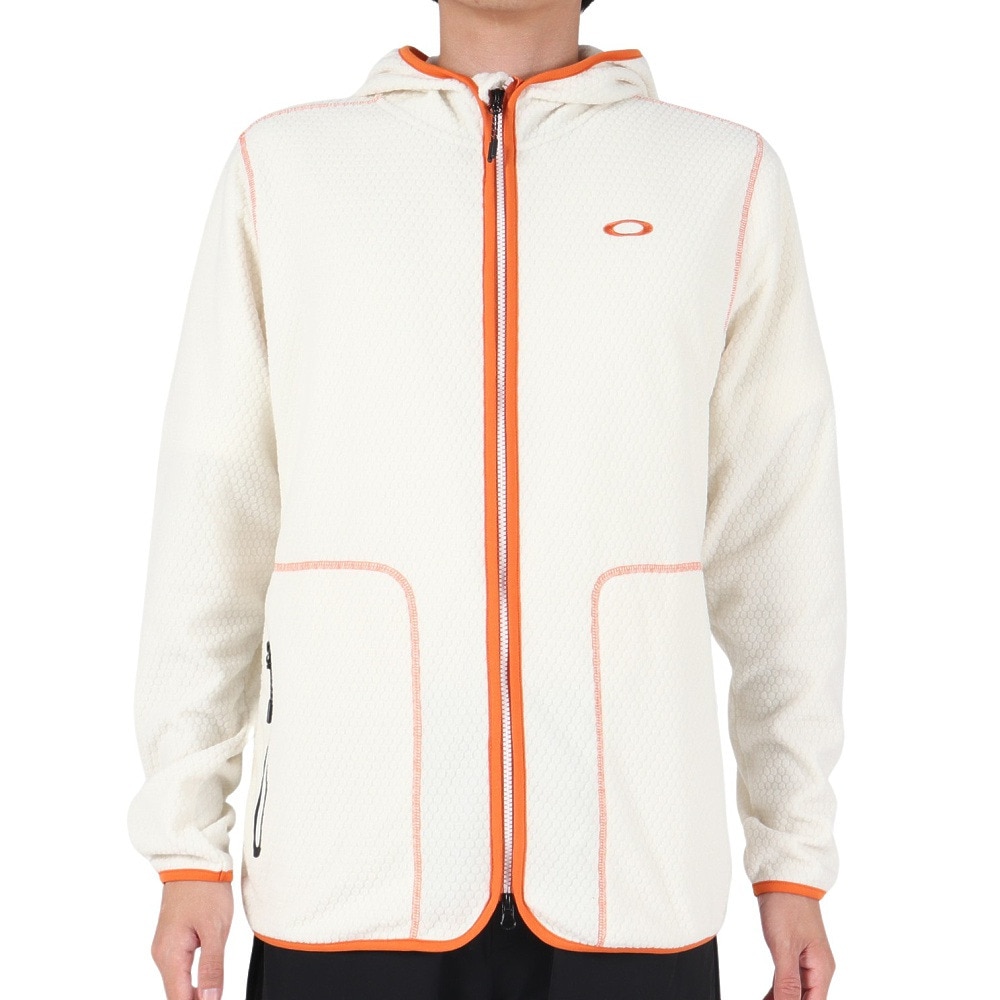 オークリー（OAKLEY）（メンズ）フリース ジップアップ パーカー Latitude Fleece Foodie FOA404807-10R ホワイト USサイズ