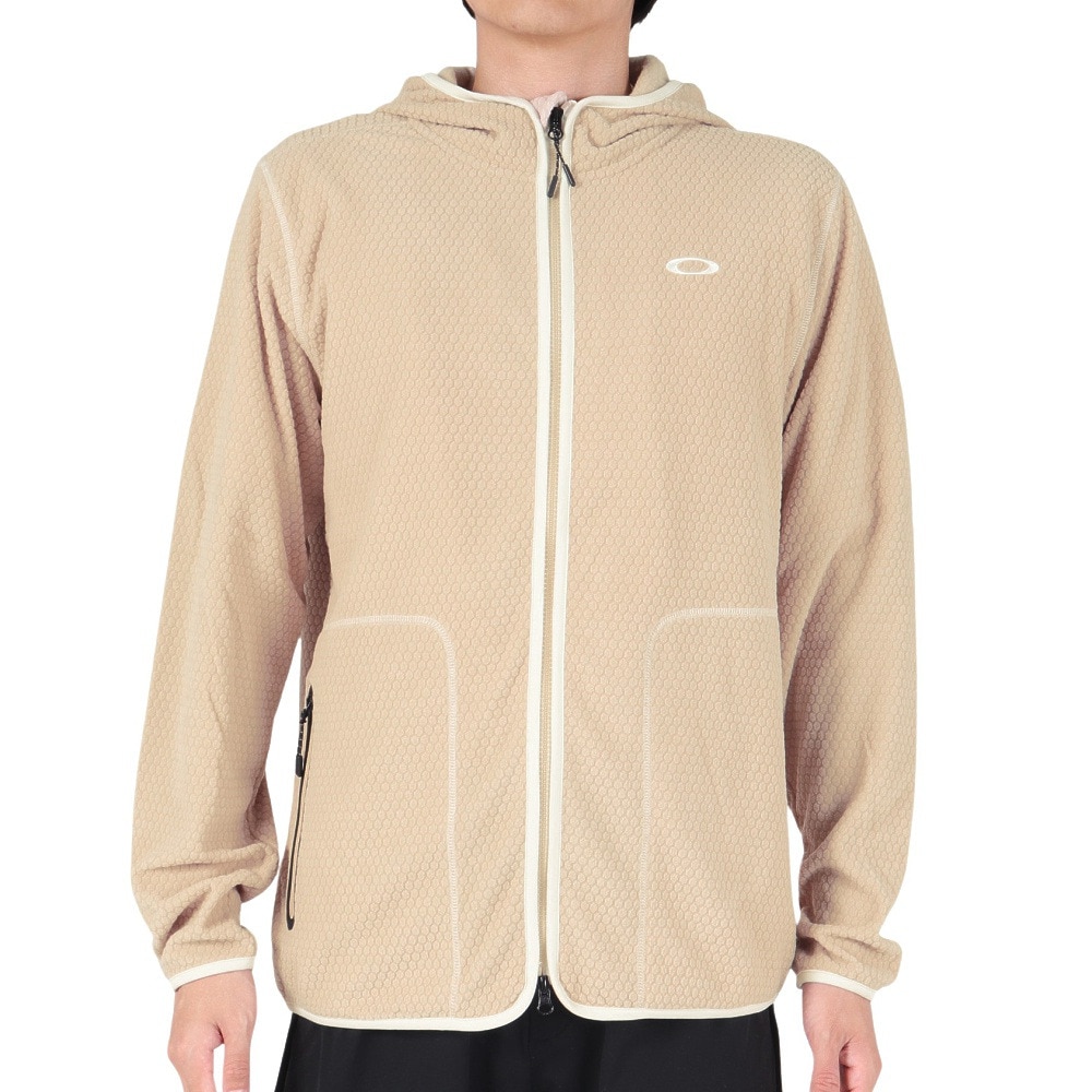 オークリー（OAKLEY）（メンズ）フリース ジップアップ パーカー Latitude Fleece FOA404807 ベージュ USサイズ
