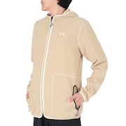 オークリー（OAKLEY）（メンズ）ジップアップ フリース Latitude Fleece フーディ FOA404807-31R ベージュ