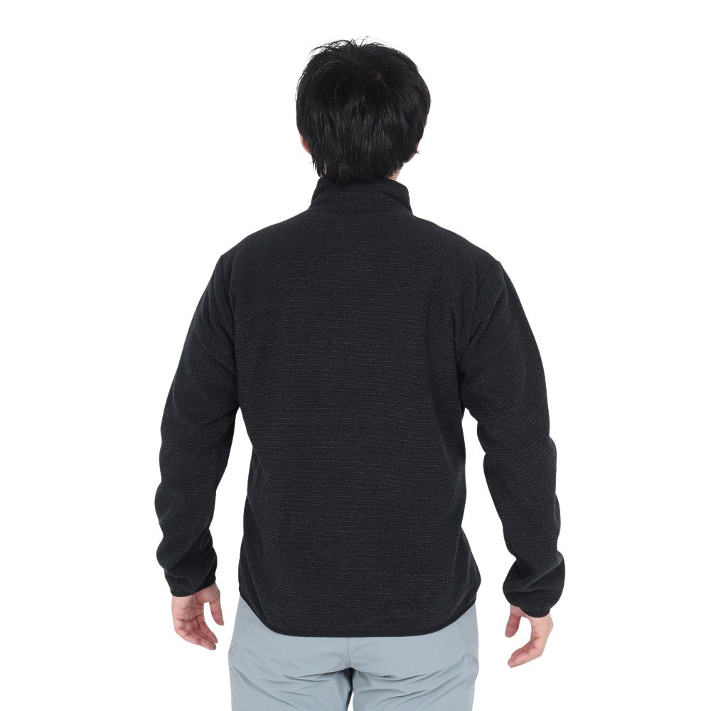 POLEWARDS（メンズ）アウター フリース ジップアップ エアロフリース ジャケット PW2SJZ01 BLK ブラック 軽量 保温