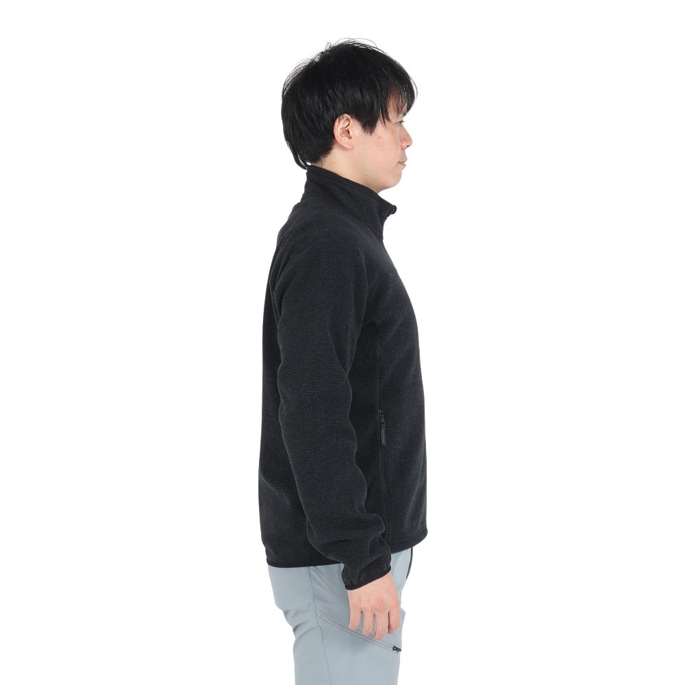 POLEWARDS（メンズ）アウター フリース ジップアップ エアロフリース ジャケット PW2SJZ01 BLK ブラック 軽量 保温