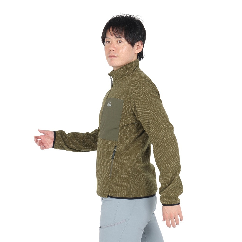 POLEWARDS（メンズ）アウター フリース ジップアップ エアロフリース ジャケット PW2SJZ01 OLV オリーブ 軽量 保温