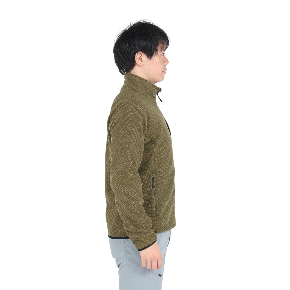 POLEWARDS（メンズ）アウター フリース ジップアップ エアロフリース ジャケット PW2SJZ01 OLV オリーブ 軽量 保温