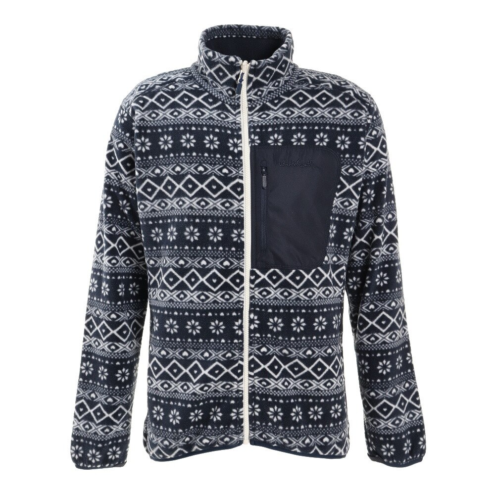 フリース ジャケット MENS INJECTION FLEECE WE28JN07ネイビーxホワイト