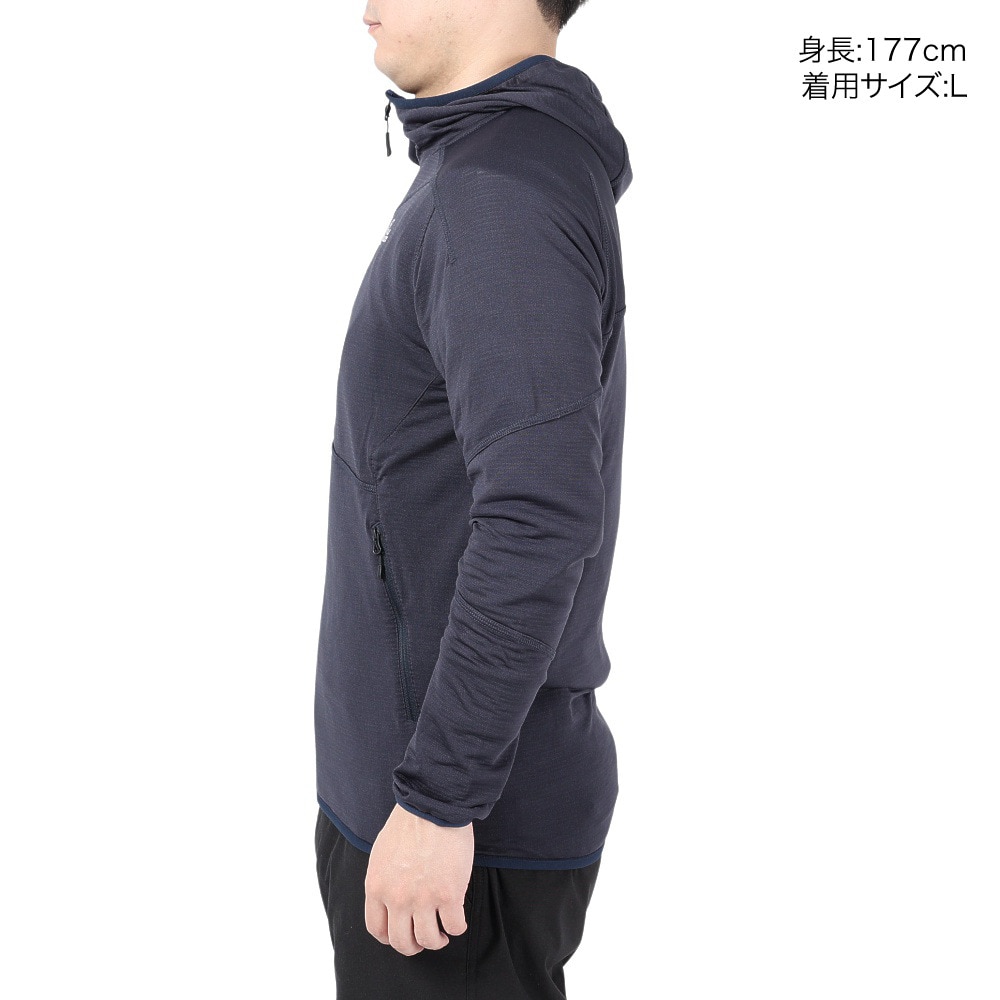 POLEWARDS（メンズ）アウター テックフェイス ストレッチ フーディージャケット PW2LJN04 NVY ネイビー 保温性