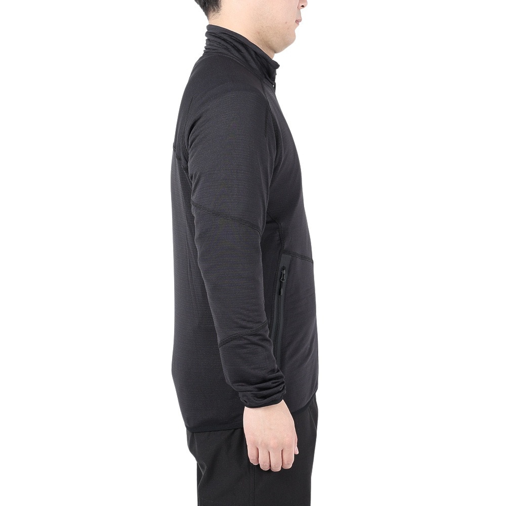 POLEWARDS（メンズ）アウター テックフェイス ストレッチ ジャケット PW2LJN05 BLK ブラック スタンドカラー 保温性