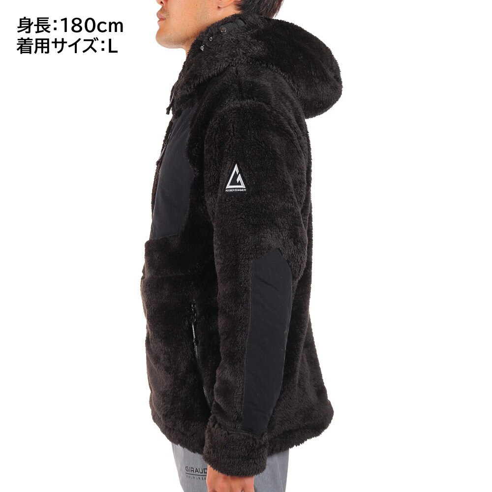 ロジャーエーガー（ROGER EGGER）（メンズ）フルジップ HIGH LOFT BOA フリースジャケット RE1FUK561003BLK